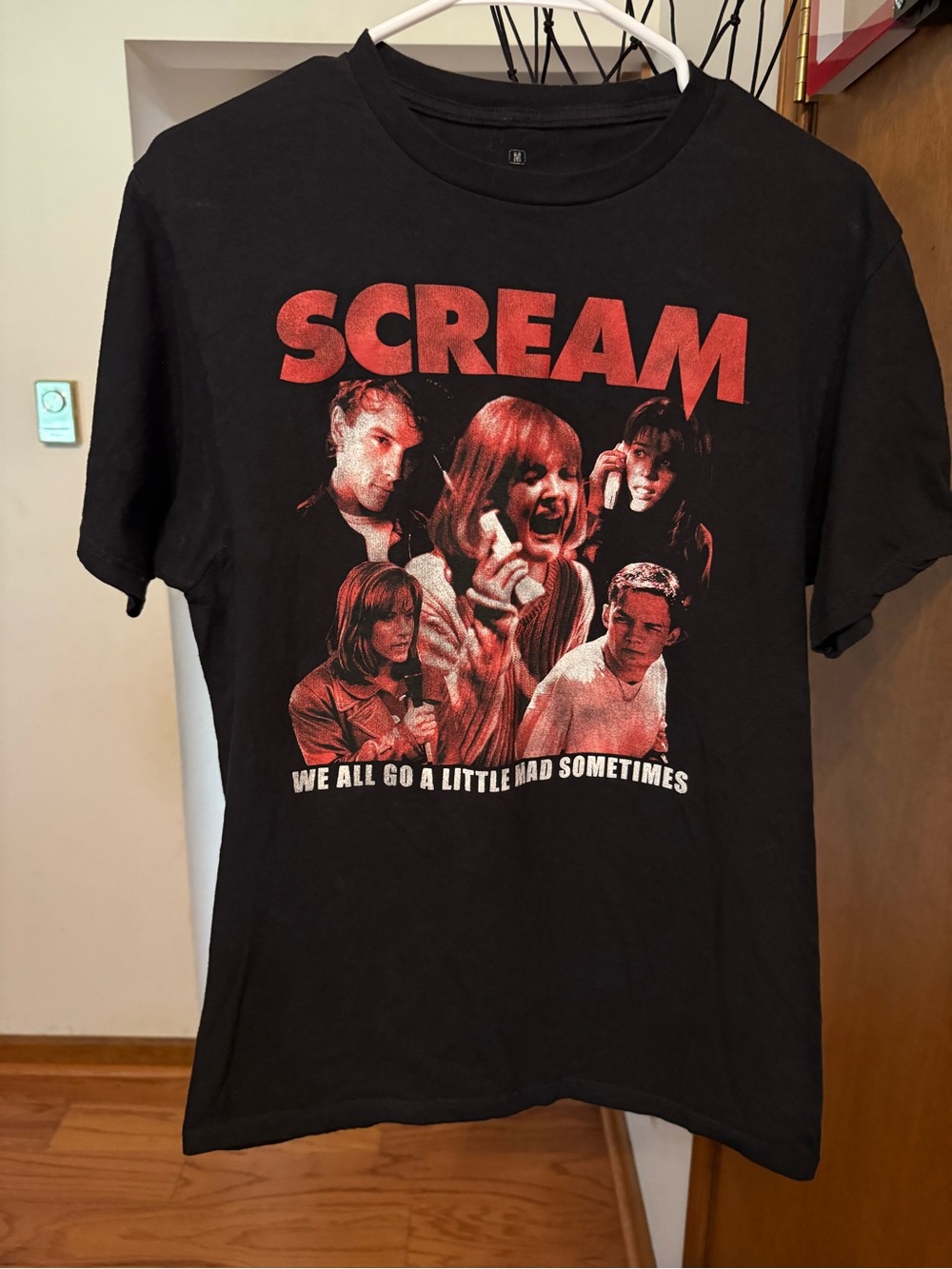 Scream Graphic Short Sleeve Tee - Black with Red Print